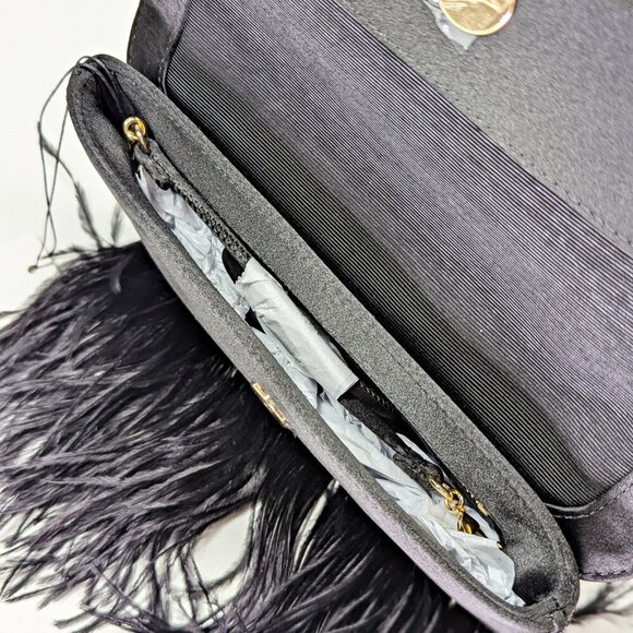 Loeffler Randall Women’s Charlee Feather Flap Clutch Shoulder Bag (MSRP $295)